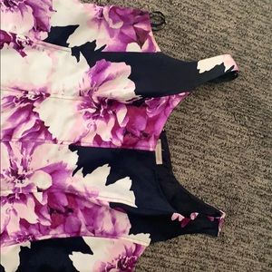Black and purple floral dress size 14